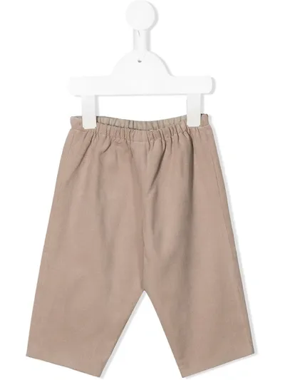 Bonpoint Babies' Elasticated Wide-leg Trousers In Neutrals