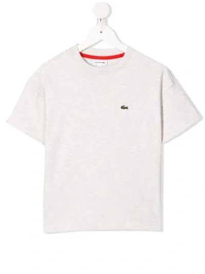 Lacoste Kids' Rear Logo T-shirt In Neutrals