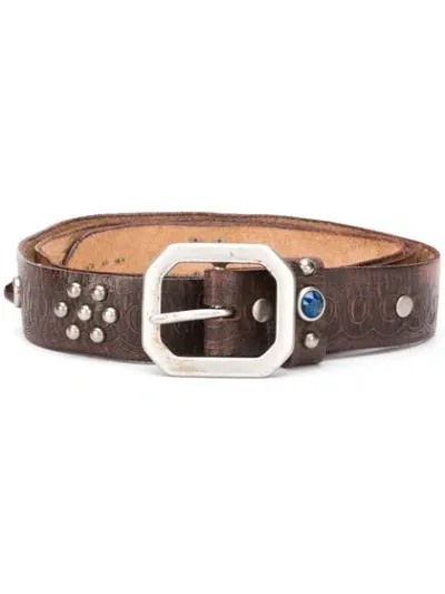 Ralph Lauren Rasco Studded Belt In Brown