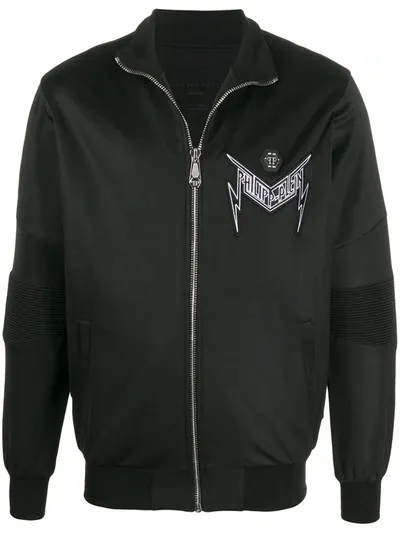 Philipp Plein Thunder Zipped Sweatshirt In Black