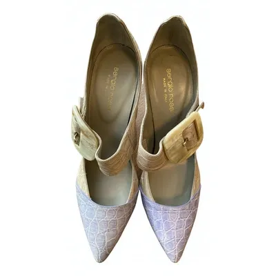 Pre-owned Sergio Rossi Leather Heels In Beige