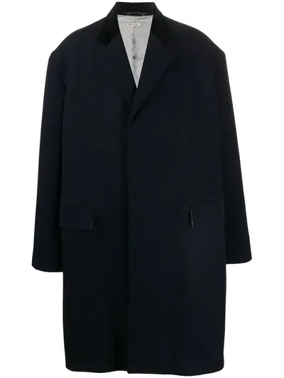 Marni Oversized Single-breasted Coat In Blue