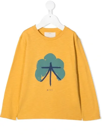 Knot Kids' Ki Print T-shirt In Yellow