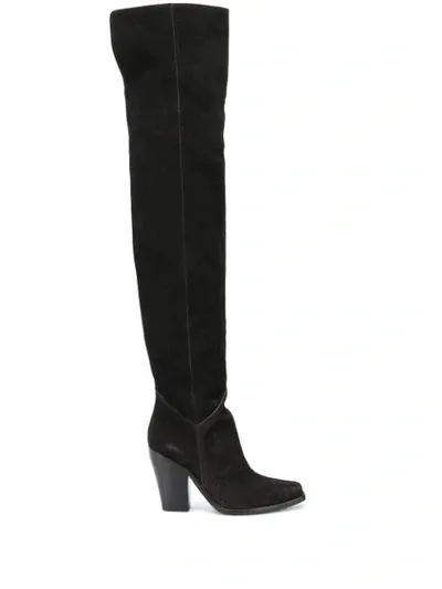 Philosophy Di Lorenzo Serafini Thigh-high Pointed Boots In Black