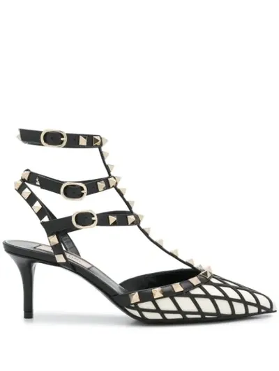 Valentino Garavani Rockstud Caged 65mm Pumps In Black