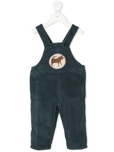 Wolf & Rita Babies' Corduroy Cotton Dungarees In Blue