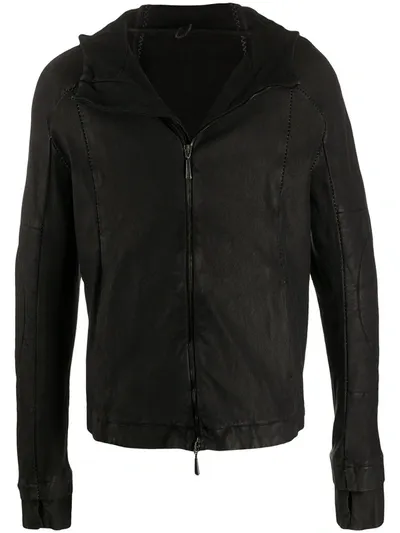 Masnada Patchwork Hooded Jacket In Black