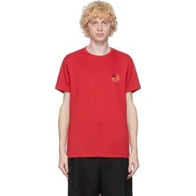 Loewe Anagram Logo T-shirt In Red