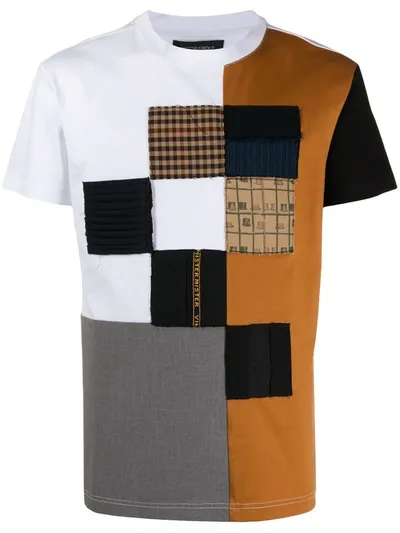 Viktor & Rolf Colour-block Cotton T-shirt In White