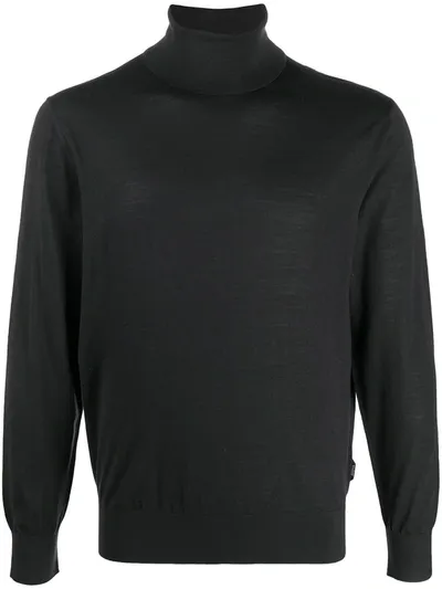 Z Zegna Roll-neck Jumper In Blue