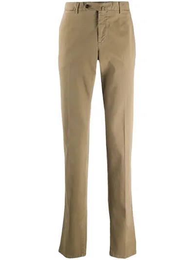 Pt01 Classic Straight-leg Chinos In Neutrals