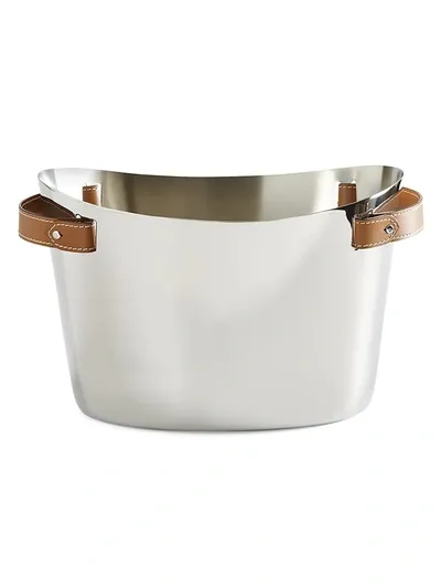 Ralph Lauren Wyatt Stainless Steel Double Champagne Cooler In Silver