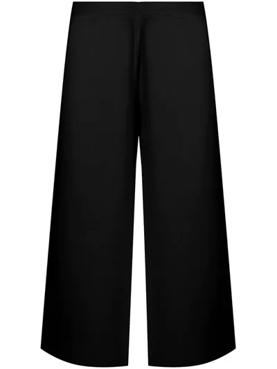 Oyuna Cropped Wool/cashmere Blend Trousers In Black