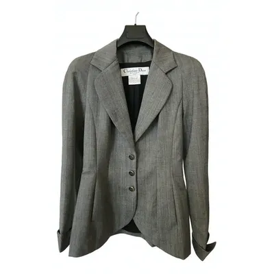 Pre-owned Dior Wool Suit Jacket In Grey