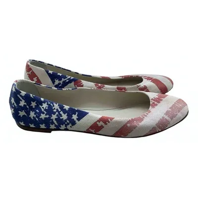 Pre-owned Giuseppe Zanotti Cloth Ballet Flats In Multicolour