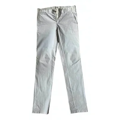 Pre-owned Prada Trousers In White