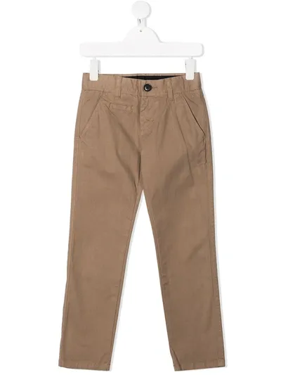 Sun 68 Kids' Slim-fit Chino Trousers In Neutrals