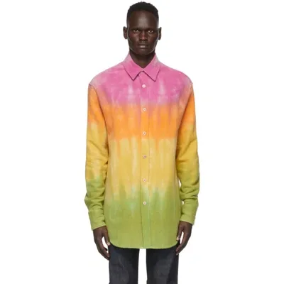 The Elder Statesman Gradient Cobra Button-up Shirt In A981 Multi