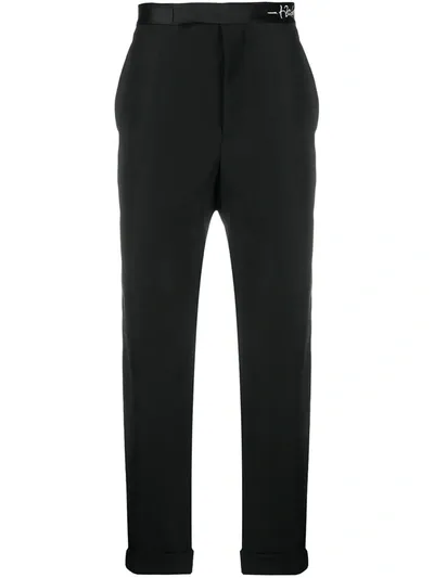 Haider Ackermann Cropped Tuxedo Trousers In Black