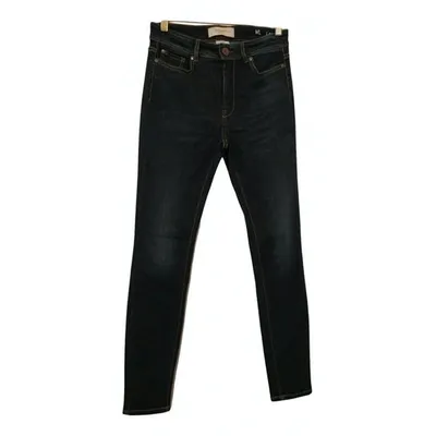 Pre-owned Max Mara Blue Cotton - Elasthane Jeans