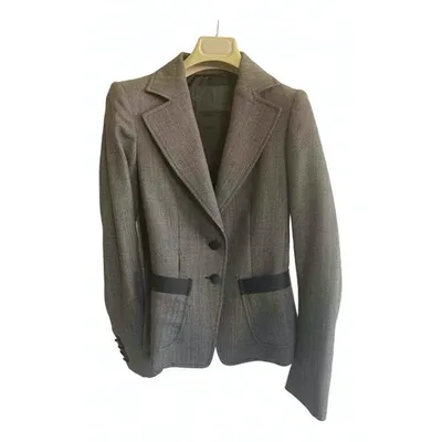 Pre-owned Bally Wool Blazer In Grey