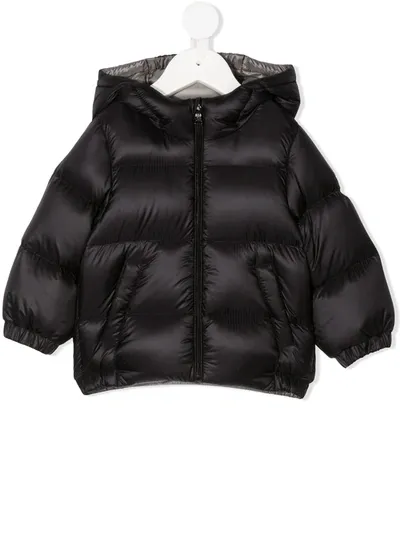 Moncler New Macaire Baby Black Down Jacket In Nero