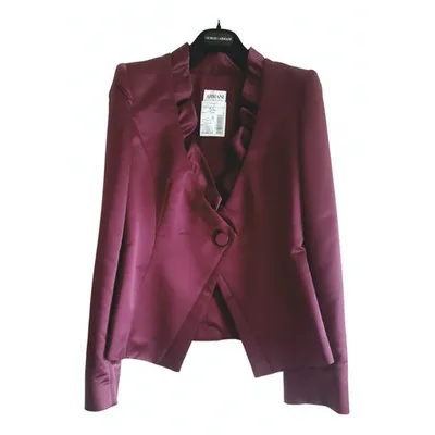 Pre-owned Armani Collezioni Jacket In Burgundy