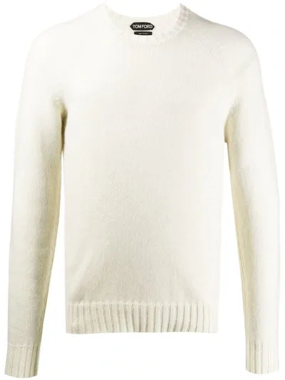 Tom Ford Crew Neck Sweater In Neutrals