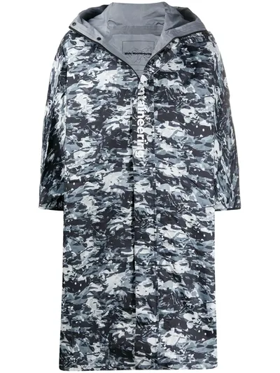 White Mountaineering Camouflage-print Hooded Jacket In Black