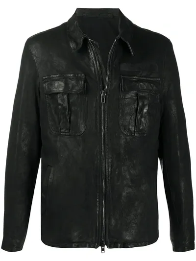 Salvatore Santoro Fitted Zipped Jacket In Black