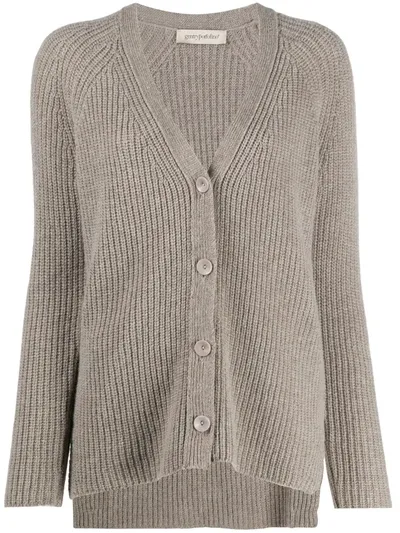 Gentry Portofino Cable Knit Cardigan In Neutrals