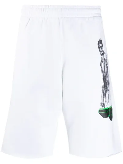 Off-white Mirko Graphic-print Shorts In White