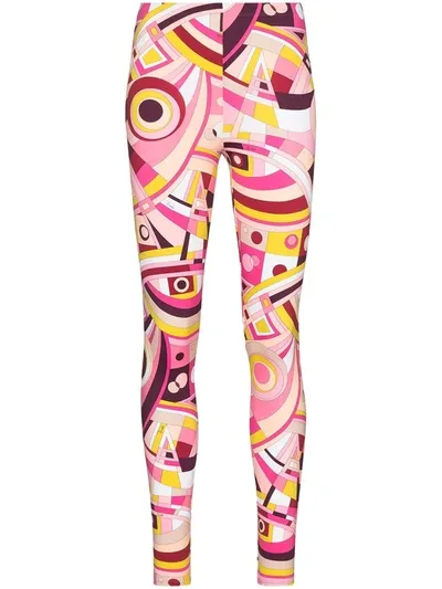 Emilio Pucci X Browns 50 Astronauti Print Leggings In Pink