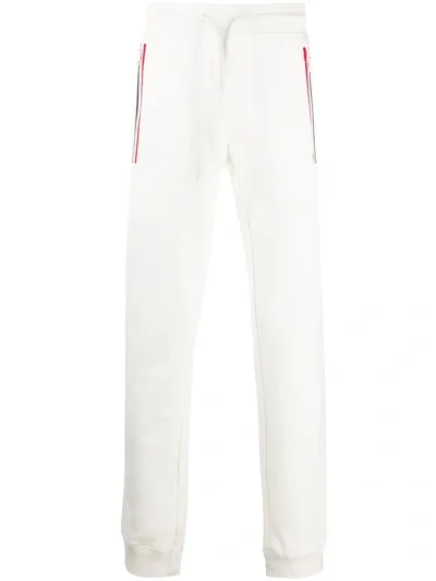 Moncler Side Stripe Track Pants In White