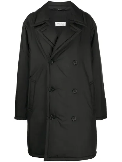 Maison Margiela Padded Double-breasted Coat In Black