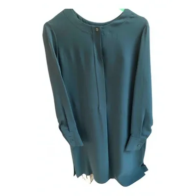 Pre-owned Loro Piana Silk Mini Dress In Green