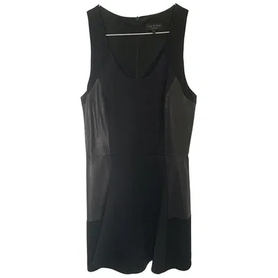 Pre-owned Rag & Bone Leather Mini Dress In Black