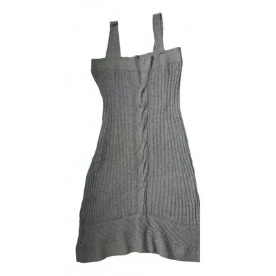 Pre-owned Philosophy Di Alberta Ferretti Wool Mid-length Dress In Grey