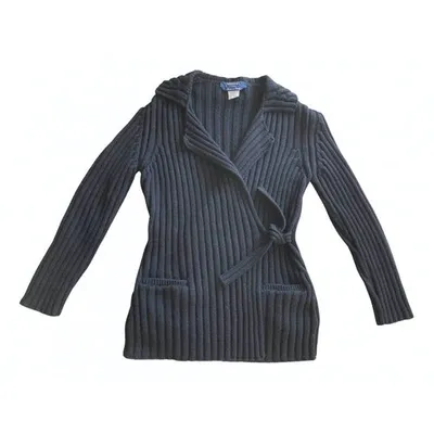 Pre-owned Max Mara Wool Caban In Black