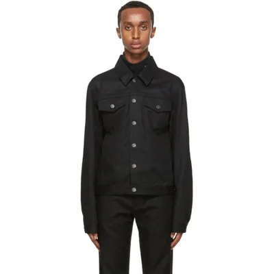 Raf Simons The Others Print Denim Jacket In 00099 Black