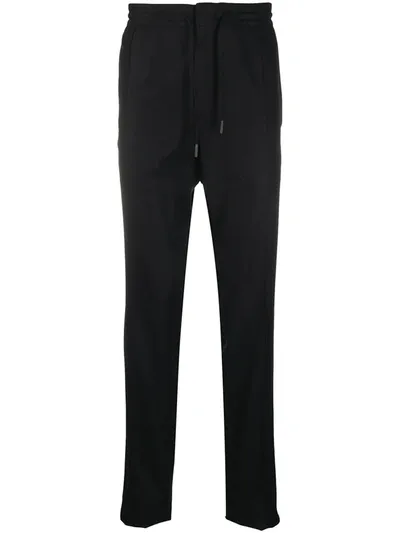 Ermenegildo Zegna Wool And Cashmere Track Pants In Black