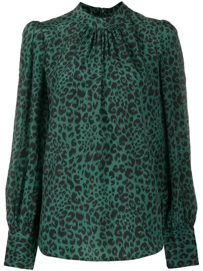 Zimmermann Silk Leopard Print Blouse In Animalier