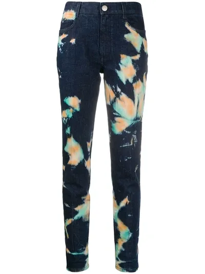 Stella Mccartney Tie-dye Rolled Jeans In Blue