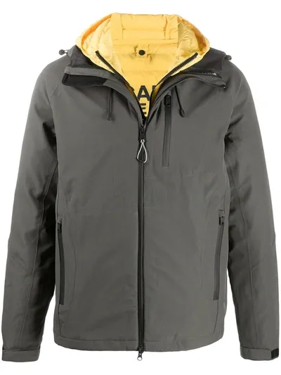 Ecoalf Hooded Padded Jacket In Grey