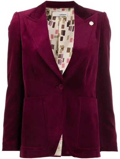 Lardini Fitted Buttoned Jacket In Red