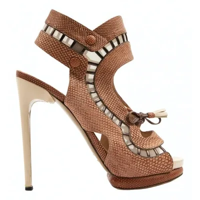 Pre-owned Nicholas Kirkwood Leather Sandals In Brown