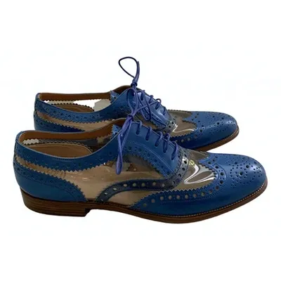 Pre-owned Church's Leather Lace Ups In Blue