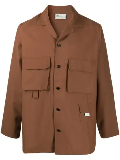 Drôle De Monsieur Chest Pocket Shirt In Brown