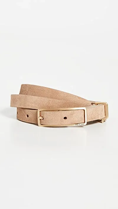 Rag & Bone Baby Boyfriend Suede Belt In Blush