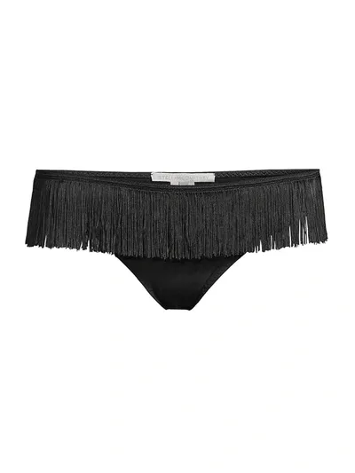 Stella Mccartney Fringes Bikini Bottom In Black